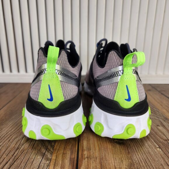 Nike React Element 55 SE Running Shoes Mens Sz 8.5 Pumice Silver Volt CI3831-200
